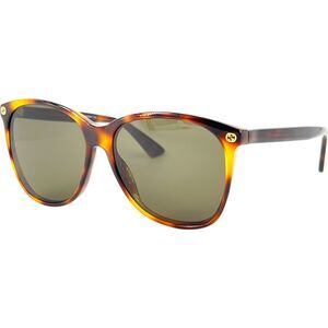 Gucci  GG0024S Womens Sunglass 002 Havana w Dark Brown Lenses
